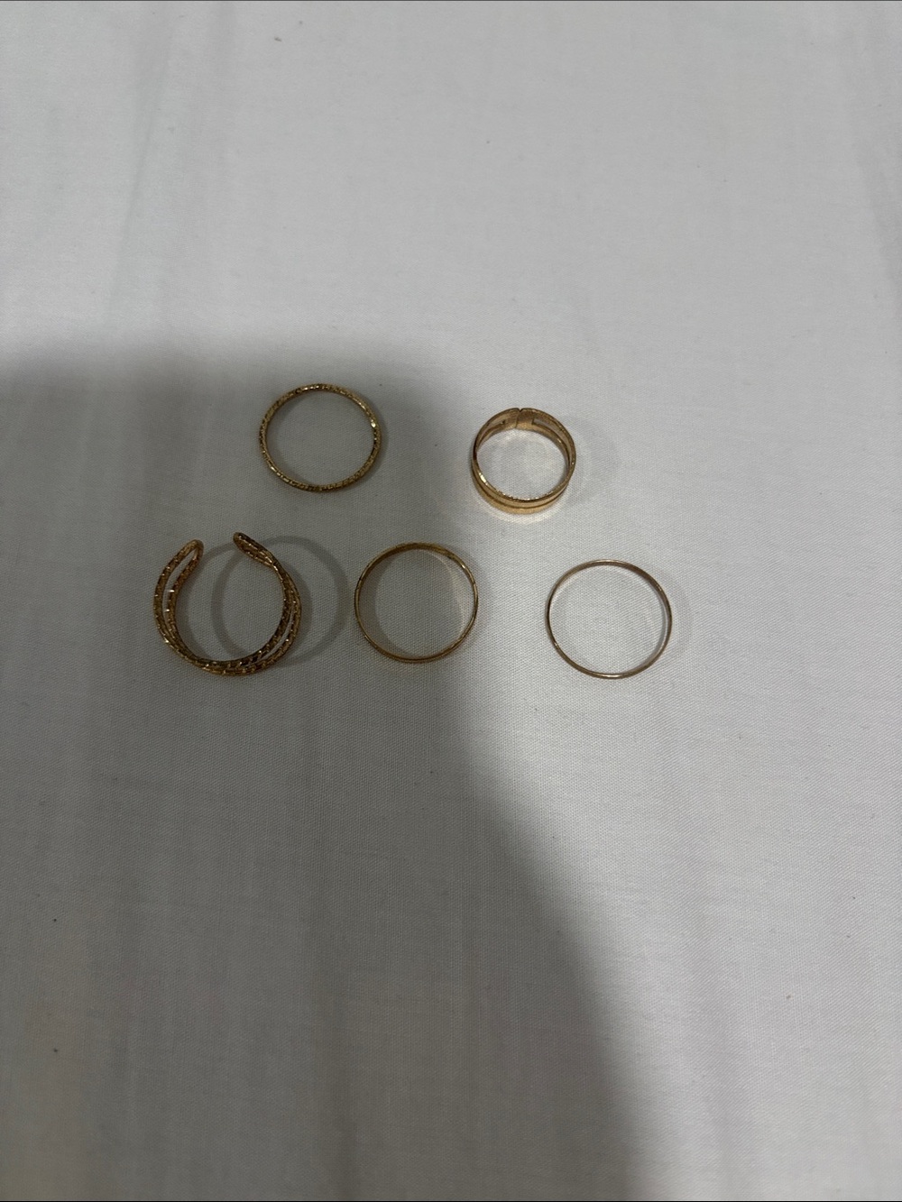 Stackable Gold-Tone Women’s Ring Set - Classic Mix